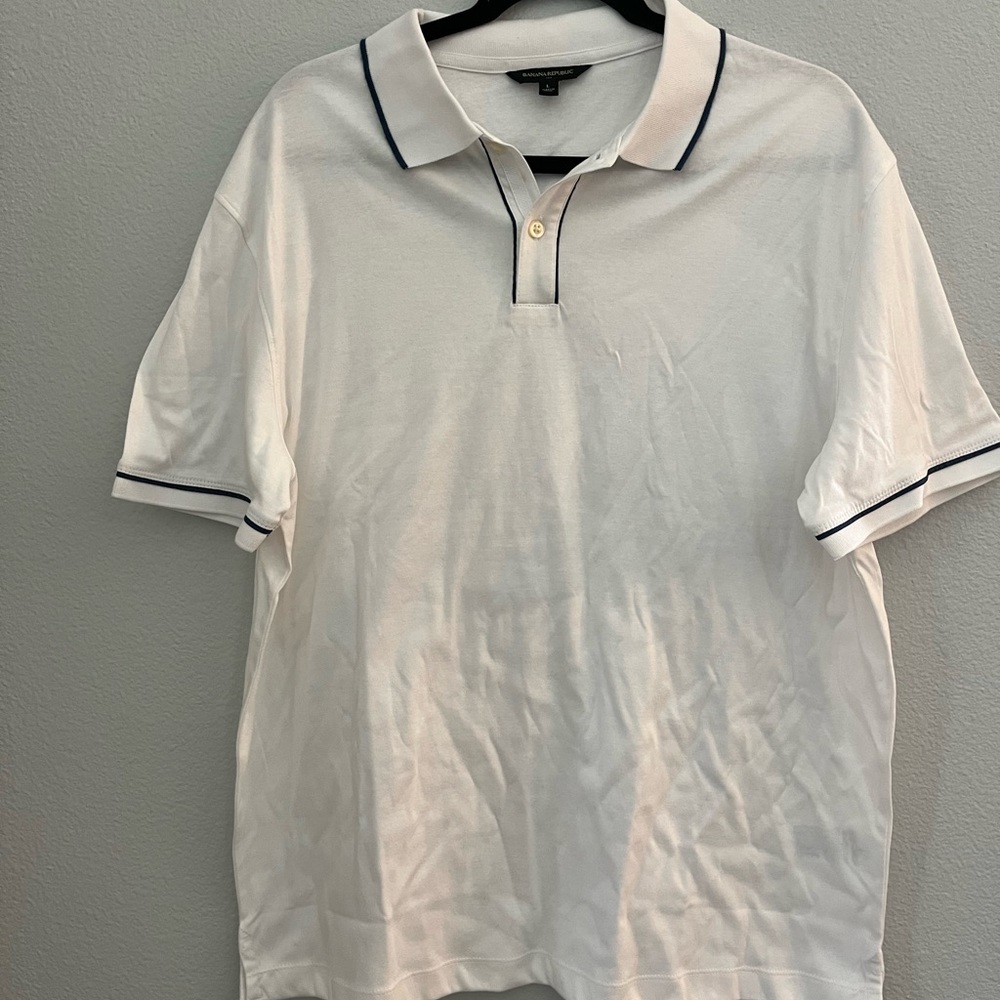 Banana Republic White Polo Shirt